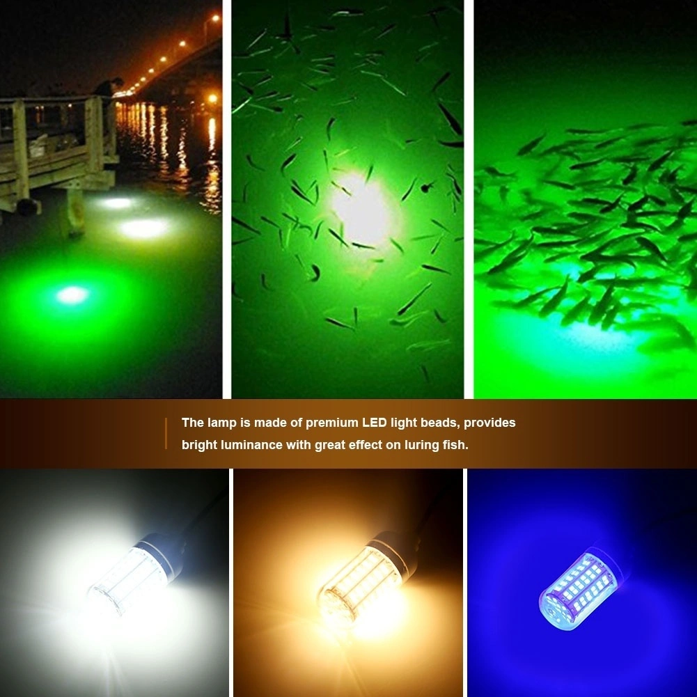 12V Outdoor LED Submersible Underwater Night Boat Fishing Light Lamp (Green)