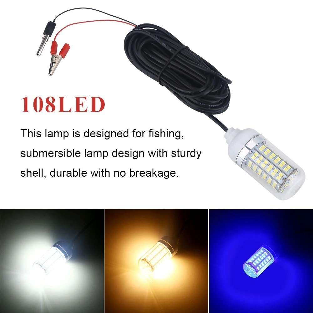 12V Outdoor LED Submersible Underwater Night Boat Fishing Light Lamp (Green)