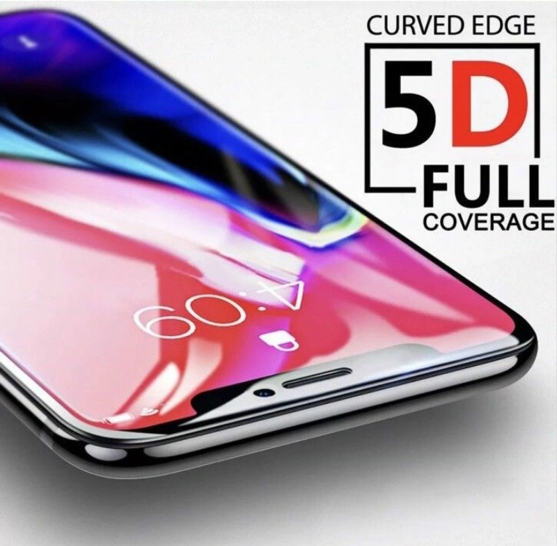 5D Full Coverage Tempered Glass Screen Guard Protector For Apple iPhone 7/8 (Black)