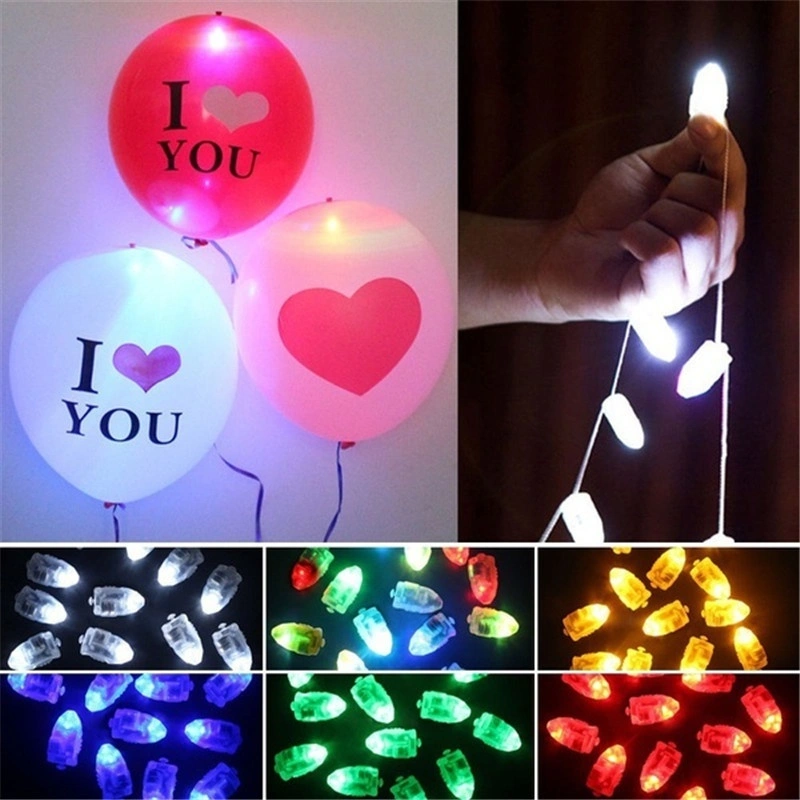 10pcs Wedding Decoration Lighting Colorful  LED Light Lamp Lights Balloons Lantern (Multicolor)