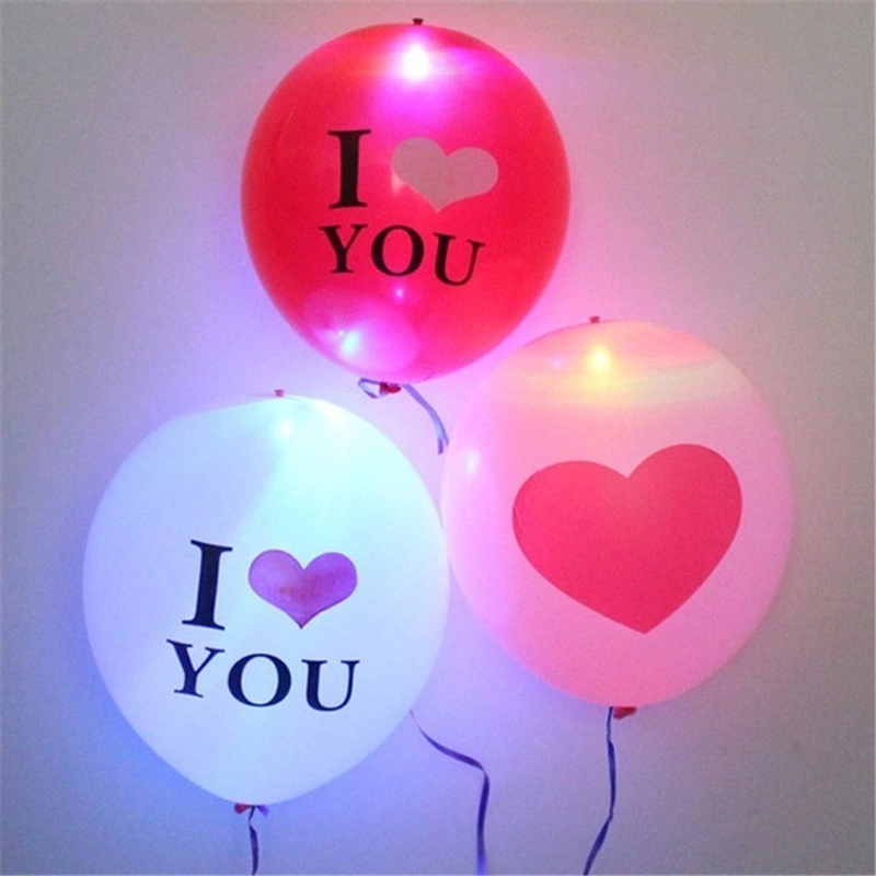 10pcs Wedding Decoration Lighting Colorful  LED Light Lamp Lights Balloons Lantern (Multicolor)