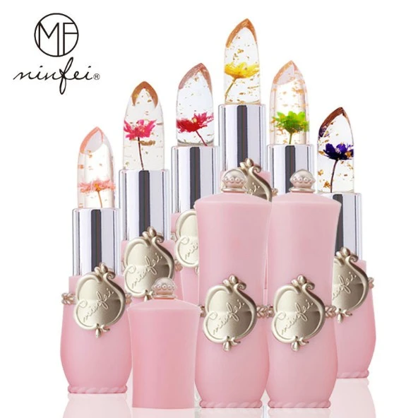 MINFEI Temperature Color Change Flower Balm Moisturizer Transparents Lipstick (#6)