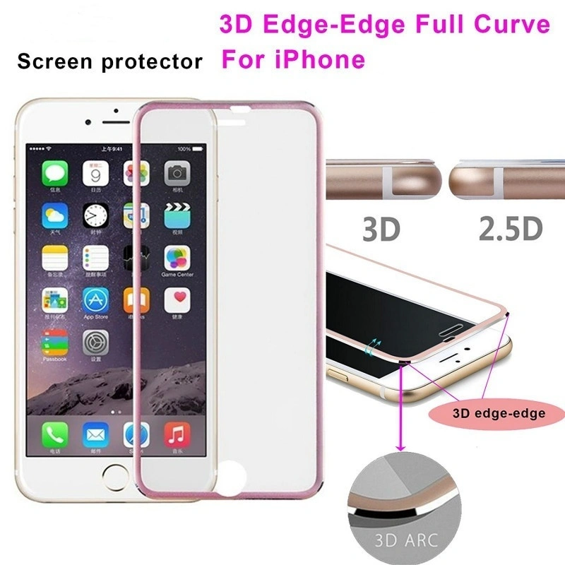 Aluminum Full Screen Coverage Tempered Glass Phone Screen Protector for Iphone X (Rose Gold)