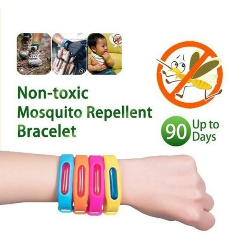 Anti Mosquito Pest Insect Bats Repellent Repeller Wrist Band Bracelet Wristband (Pink)