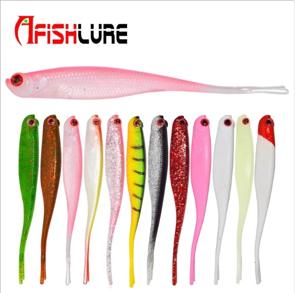 Forked Tail Fishing Lure 115mm 7g Plastic Soft Lure Swimbait Artificial Bait 4pcs/lot (#10)