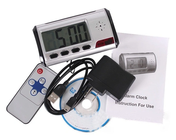 Camera Alarm Clock Micro Hidden Nanny Cam Motion Detection Mini DV DVR Video