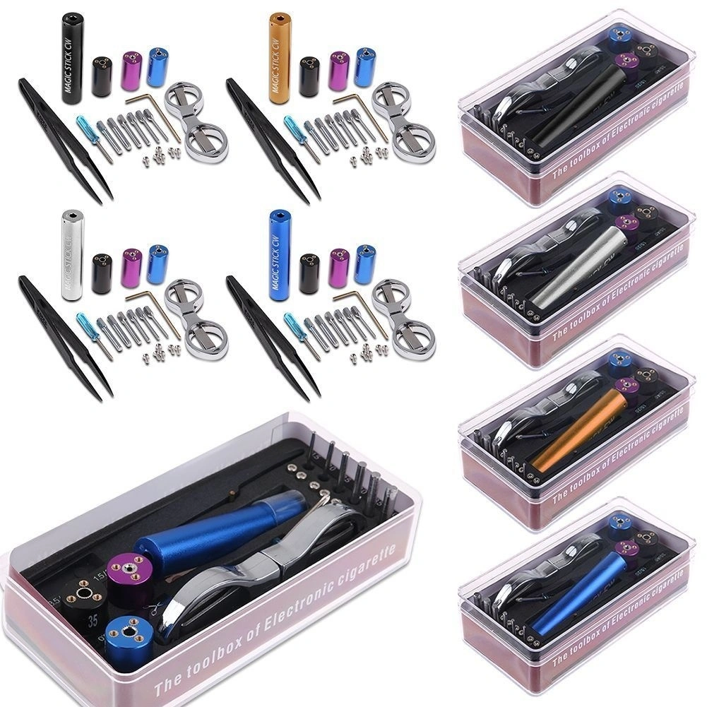 Magic Stick CW Coiling Kit 6 Size Coiler Heating Wire Wick Tool coil jig RDA RBA (Silver)