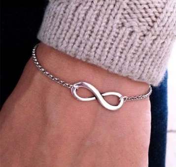 Infinity Bracelet For Men Jewelry (Silver)