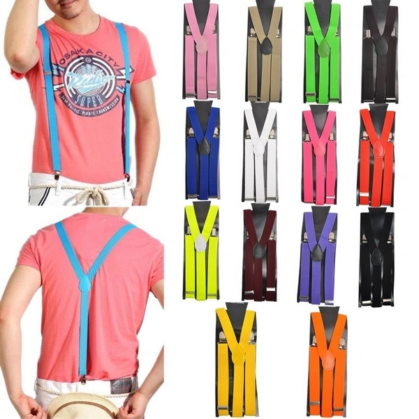 Fashion Mens Combo : Suspenders Braces Formal Womens Suspenders (Green)
