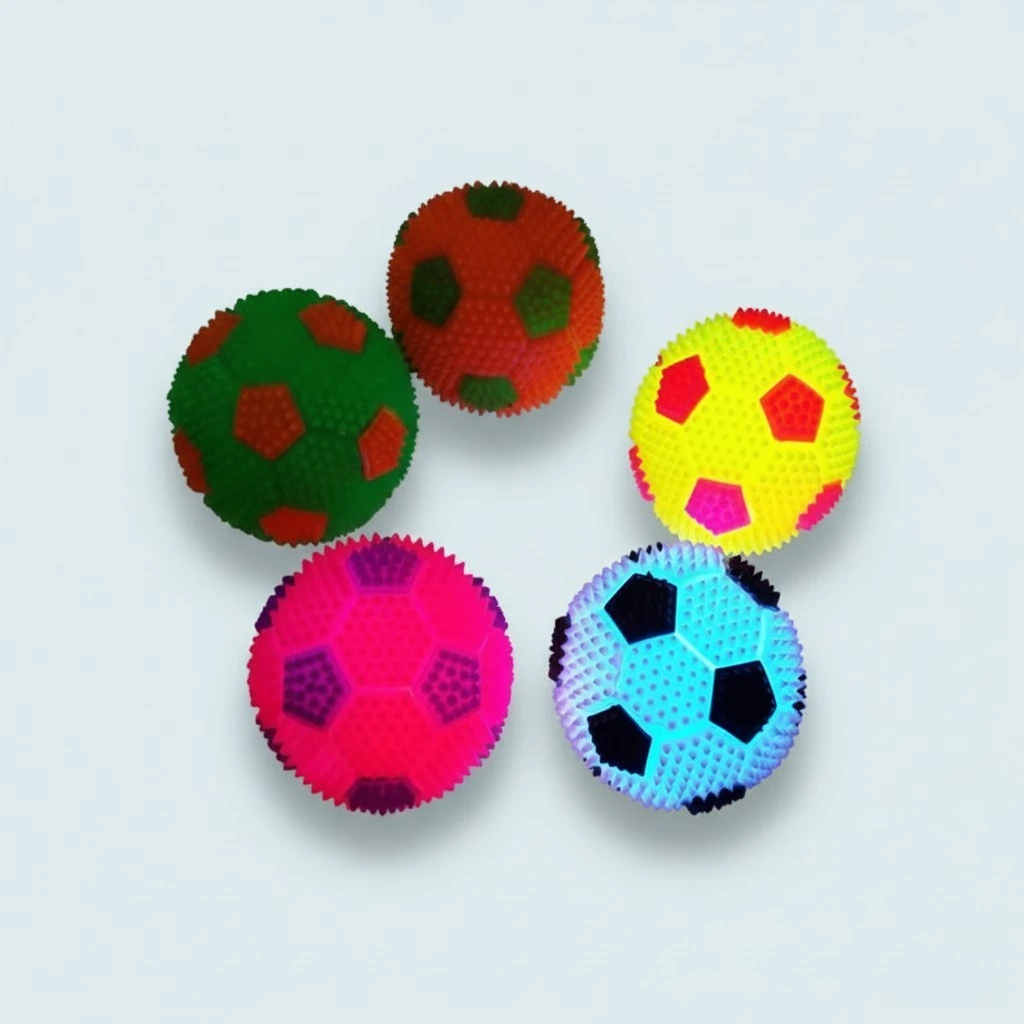 1Pcs   Luminous Football Toy Elastic Football (Random Color)