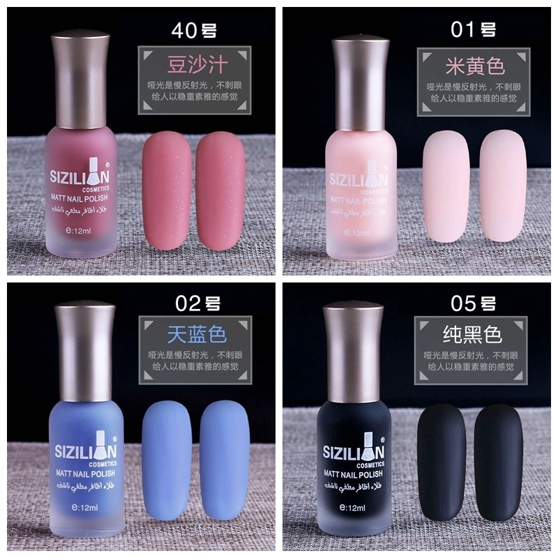 12ml Matte Dull Nail Polish Fast Dry Long-lasting Nail Art Varnish Matte Nail Polish (#6)