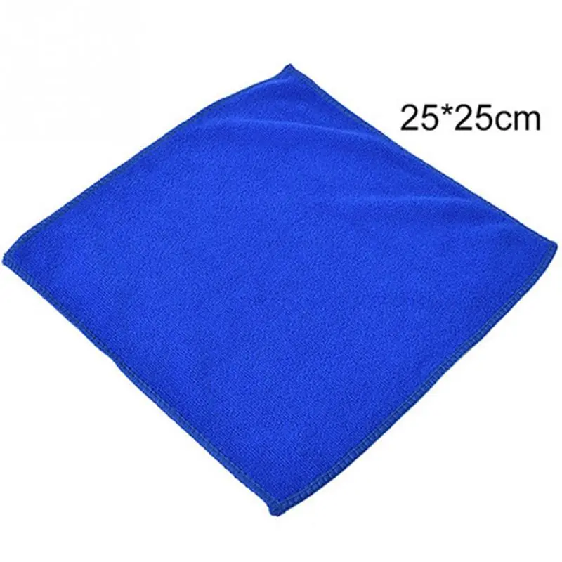 5Pcs Blue Soft Absorbent Wash Cloth Car Auto Care Microfiber Cleaning Towels
