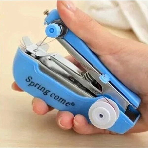 Mini Hand-Held Sewing Machine Portable Home Textiles Garment Stitch Fabrics Sewing Machine(Red)