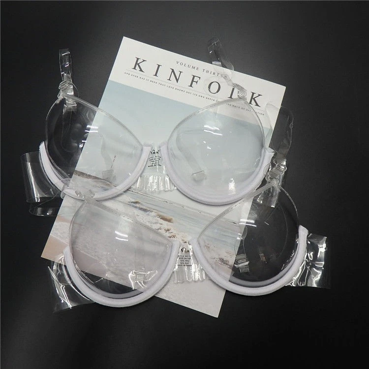 3/4 Cup Transparent Clear Push Up Bra Invisible Bras (34)