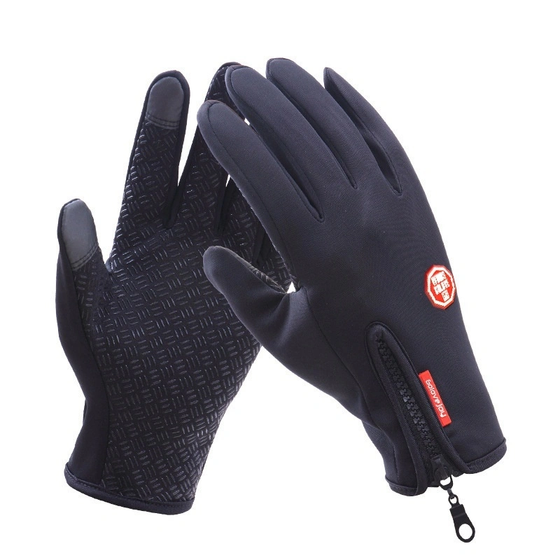 1Pair Winter Gloves Warm Windproof Gloves Waterproof Gloves Touch Screen Gloves (Black XL)