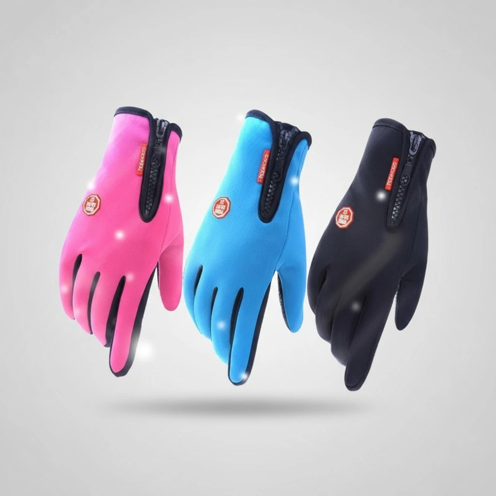 1Pair Winter Gloves Warm Windproof Gloves Waterproof Gloves Touch Screen Gloves (Black XL)