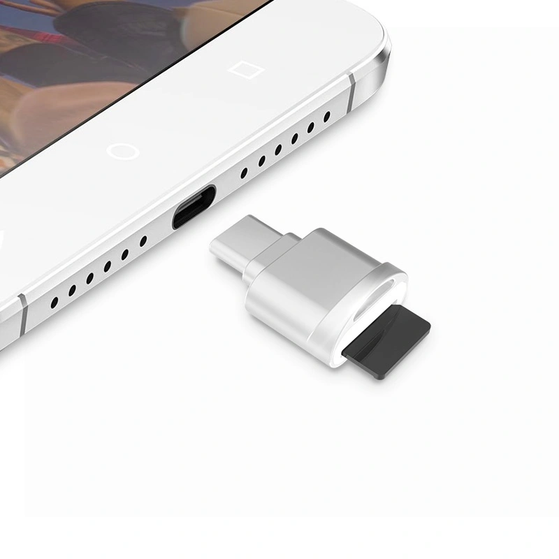 Mini Type C USB3.1 Micro SD TF Memory Card Reader for Macbook or Smartphone with Type C