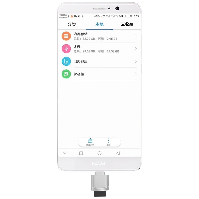 Mini Type C USB3.1 Micro SD TF Memory Card Reader for Macbook or Smartphone with Type C
