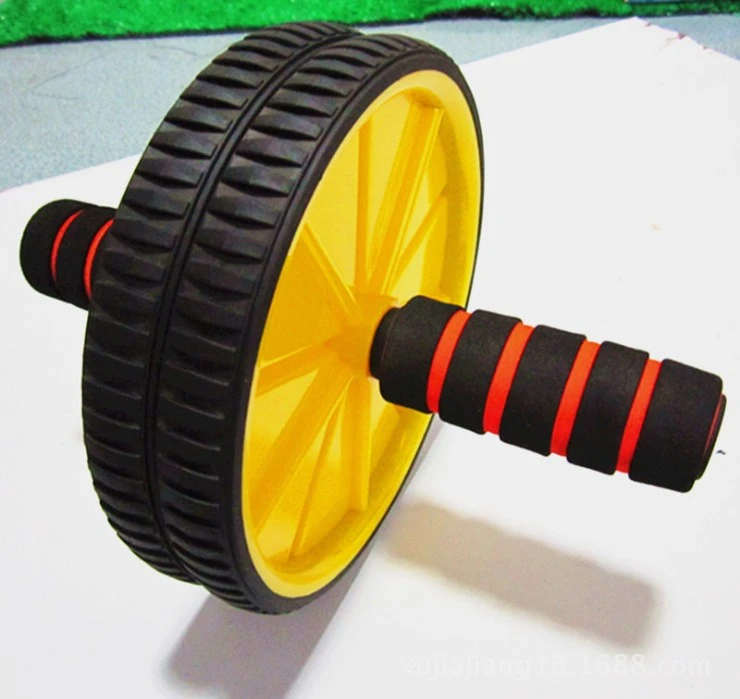 Dual ABS Abdominal Roller Wheel Workout Exerciser Fitness Gym Roller Exercise (blue)
