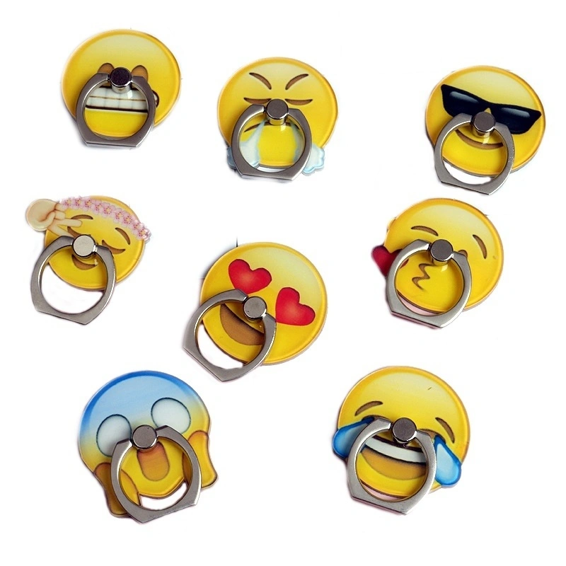 1 Pcs Cute QQ Emoji Mobile Phone Holder Phone Finger Ring Holder