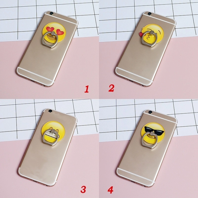 1 Pcs Cute QQ Emoji Mobile Phone Holder Phone Finger Ring Holder