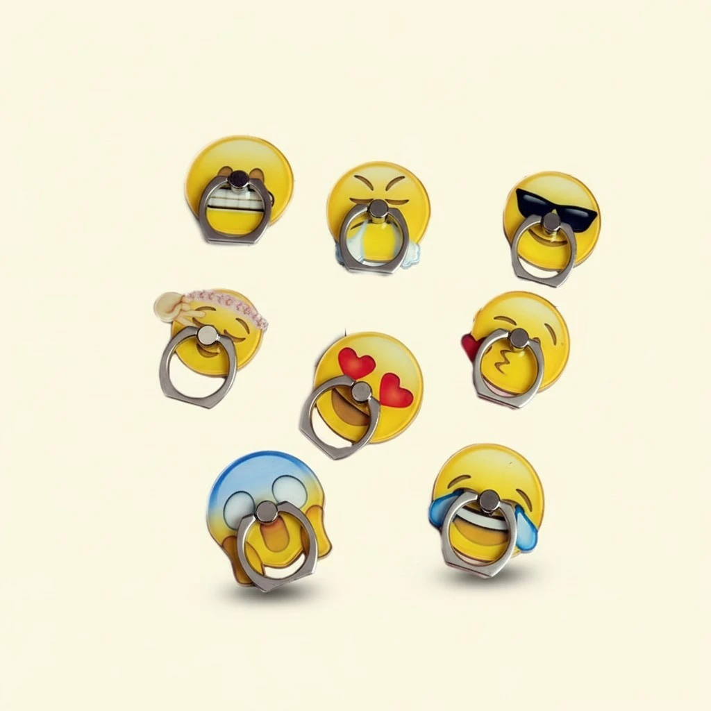 1 Pcs Cute QQ Emoji Mobile Phone Holder Phone Finger Ring Holder