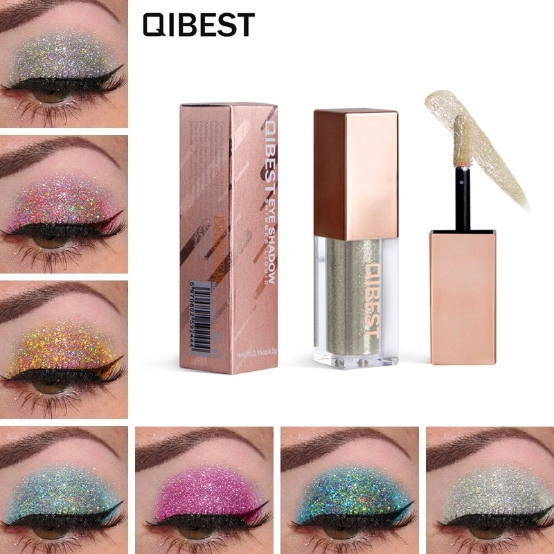 QIBEST 15 Colors Luxury Sparkling Glitter Liquid Eyeliner Shiny Eye Shadow Waterproof Long Last