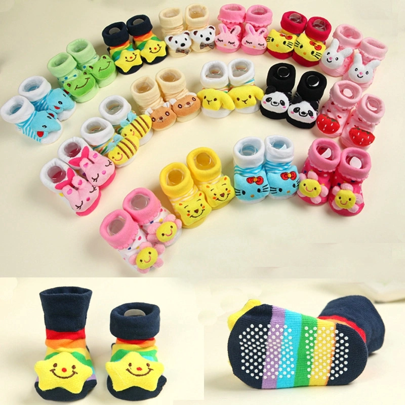 3D stereo Cartoon socks non-slippery for 1-12 month newborn baby