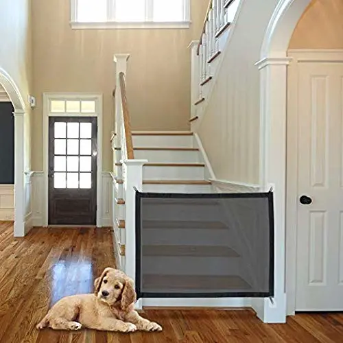 Indoor Safety Gates for Dogs - Delaman Portable Folding Safe Enclosure, Easy Install, Baby Safe