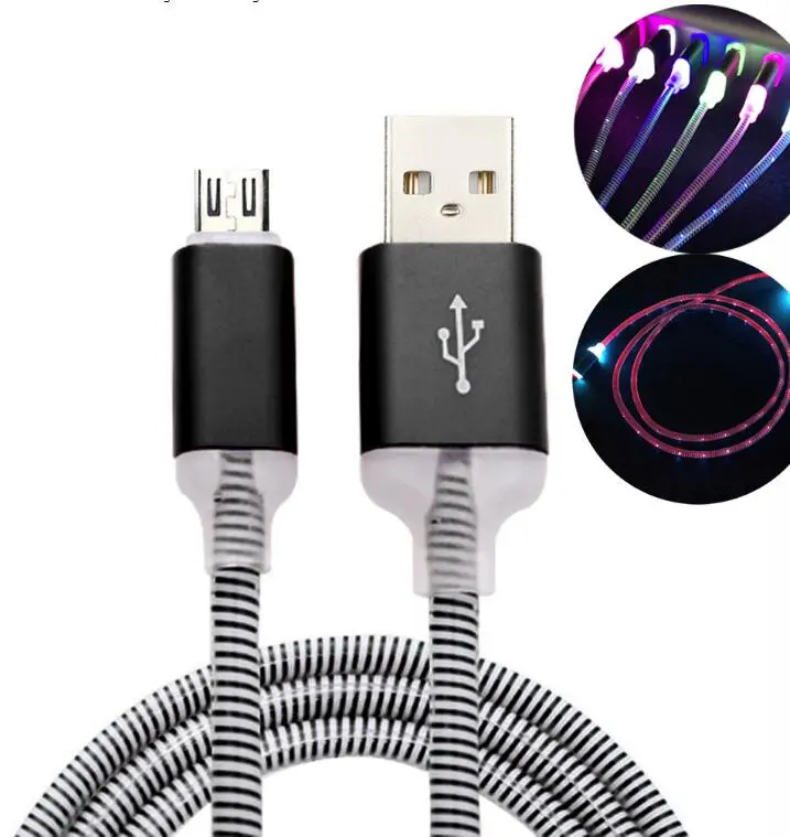 Colorful luminous data cable Colorful Android-Silver