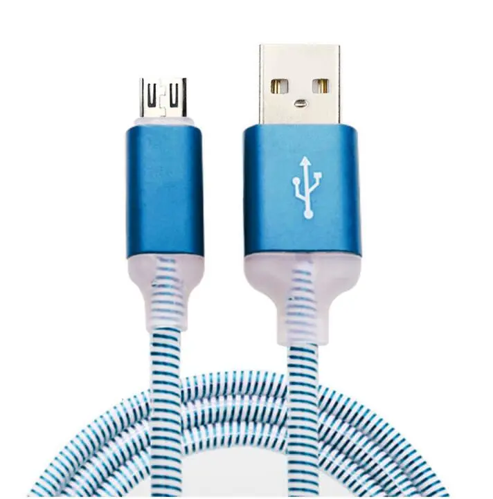 Colorful luminous data cable Colorful Android-Silver