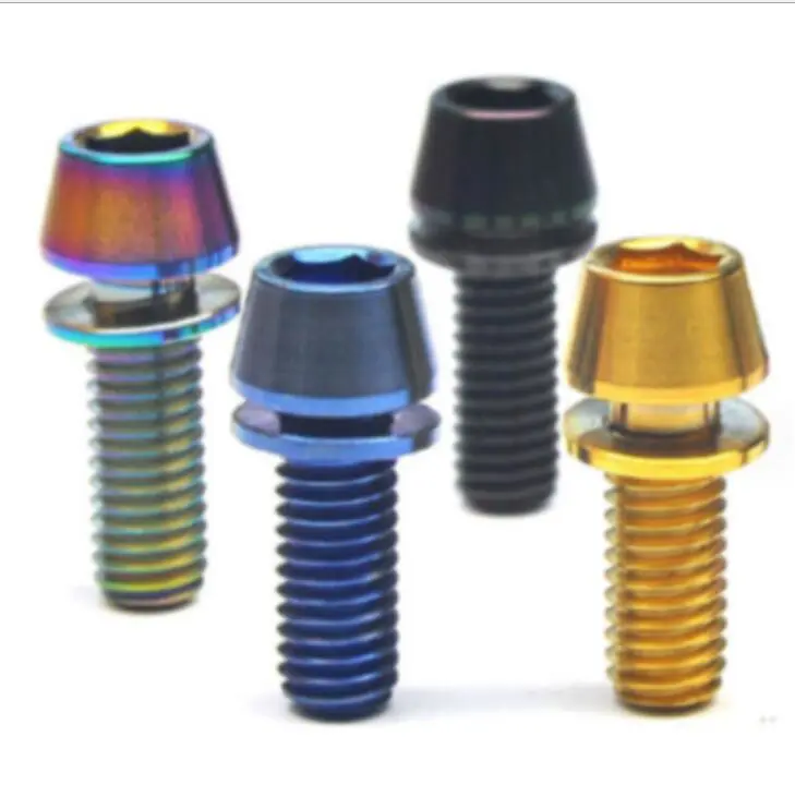 Mountain modification accessories alloy screw cone head with washer M5x16 color