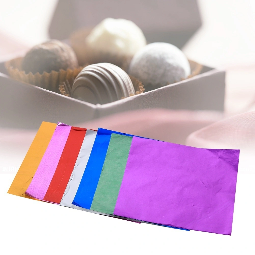 100pcs Square Candy Sweets Chocolate lolly Foil Wrappers Confectionery(8*8cm)