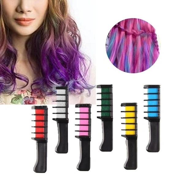 Hair Chalk Temporary Hair Color Comb Dye Salon Kit for Party Club Cosplay