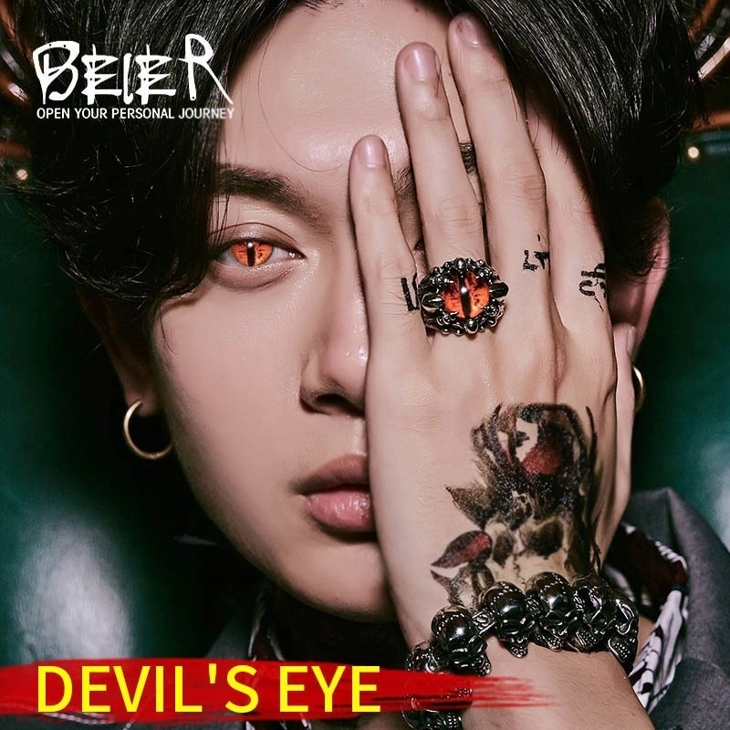 Men's Domineering Punk Devil's Eye Ring