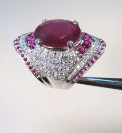 Natural Ruby Gemstone 925 Sterling Silver Wedding Engagement Ring Women's Jewelry Gifts