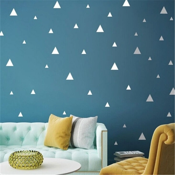 DIY Wall Simple Triangles Removable Wall Stickers Stickers muraux(yellow)