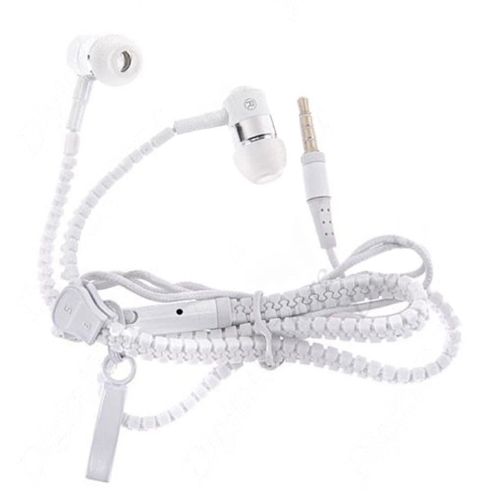 3.5mm Stereo Headphones, Mic Zip Headphones (Blue )