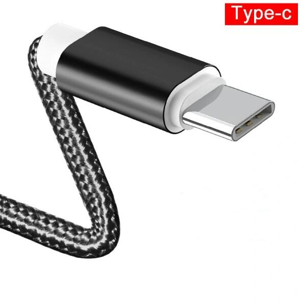 1M Nylon Braided USB-C 3.1 Type C Cable Fast Charger Data Sync Charging (Rose gold)