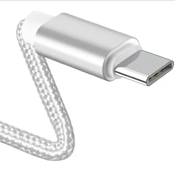1M Nylon Braided USB-C 3.1 Type C Cable Fast Charger Data Sync Charging (Rose gold)