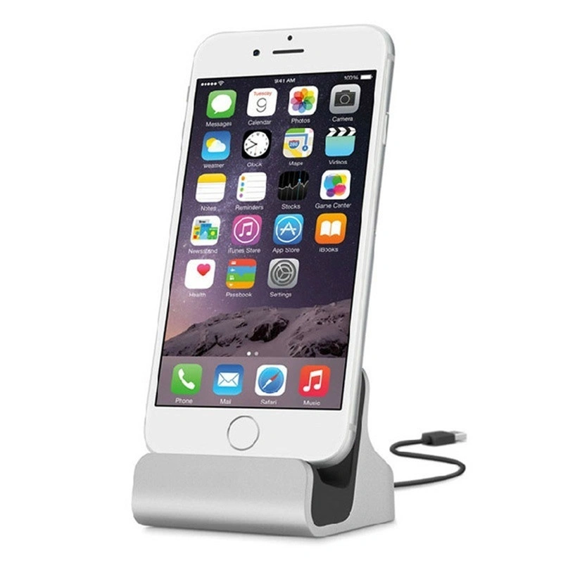 Charging Base Dock Station For Iphone X USB Sync Cradle Charger Docking Stand Holder(Matte Blac