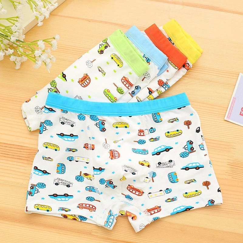 1pc Cute Car Modal Boxers Briefs Underwear Underpants for Boys Kid (Color:random M)