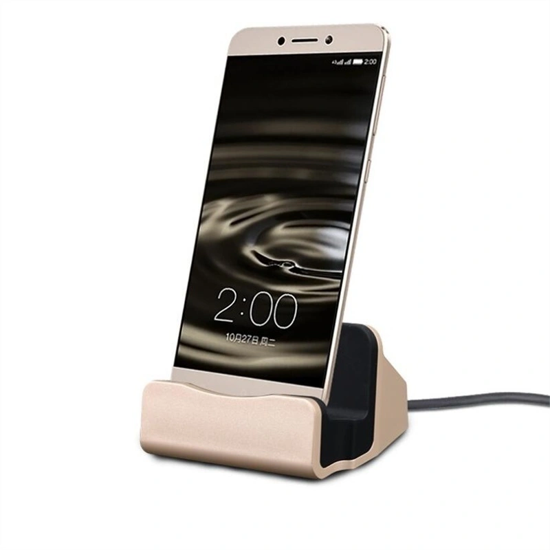 Micro USB TYPE-C Desktop Charger Stand Docking Station Sync Dock Cradle(Samsung GalaxyS8 silver