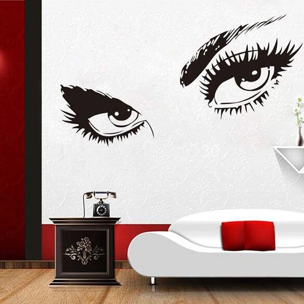 Sexy Eyes Wall Art sticker Vinyl Room Decal Decor Beauty Lady Eyes Lashes Decal