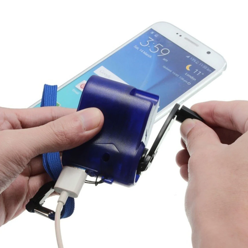 Phone Emergency Charger USB Hand Crank Manual Dynamo