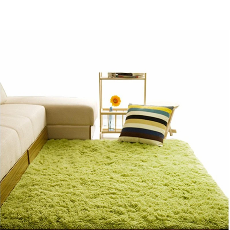 Home Living Room Bedroom Carpet Anti-skid Shaggy Rug Bedside Floor Mat Decor Coffee 80*120cm