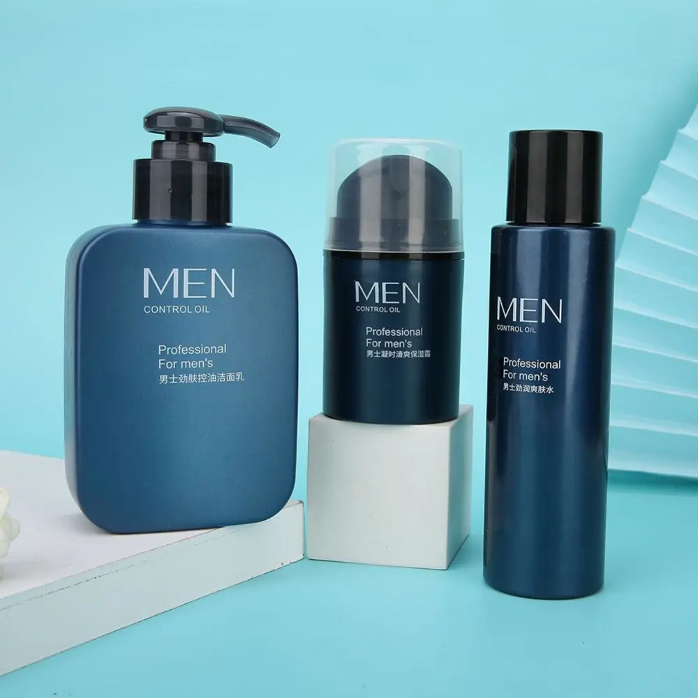 Men Facial Care Set Moisturizing Nourishing Oil Control Cleanser Toner Cream Kit