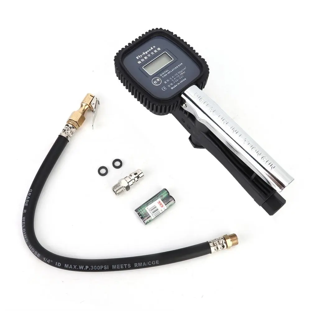 Air Digital Tire Pressure Gauge Inflated Deflated Repair Tool Monitoring 5-145 PSI 0.4-10.0 Bar