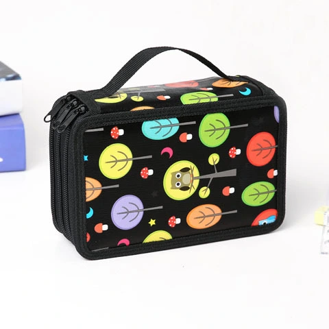 Cute Owl Colorful Large Capacity  Pencil bag