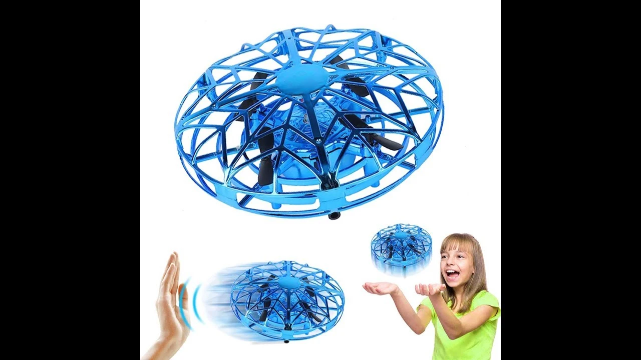 UFO Flying balloon Anti-Gravity games Manual control Helicopter Blue